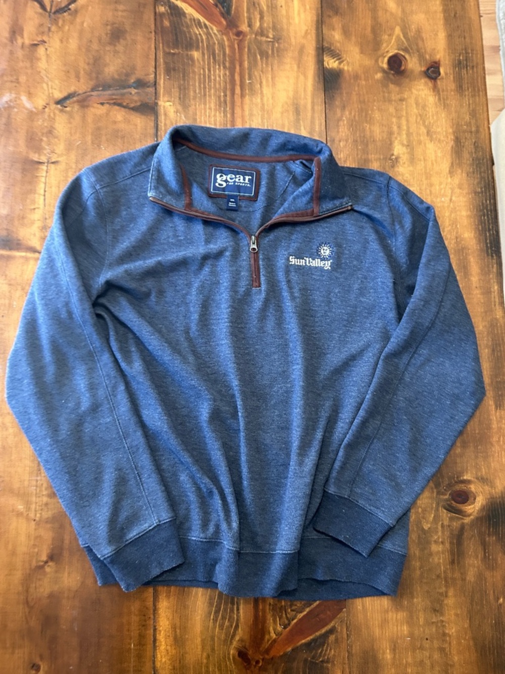 Sun Valley Resort Mens Pullover XXL Navy Blue Half-Zip Sweater